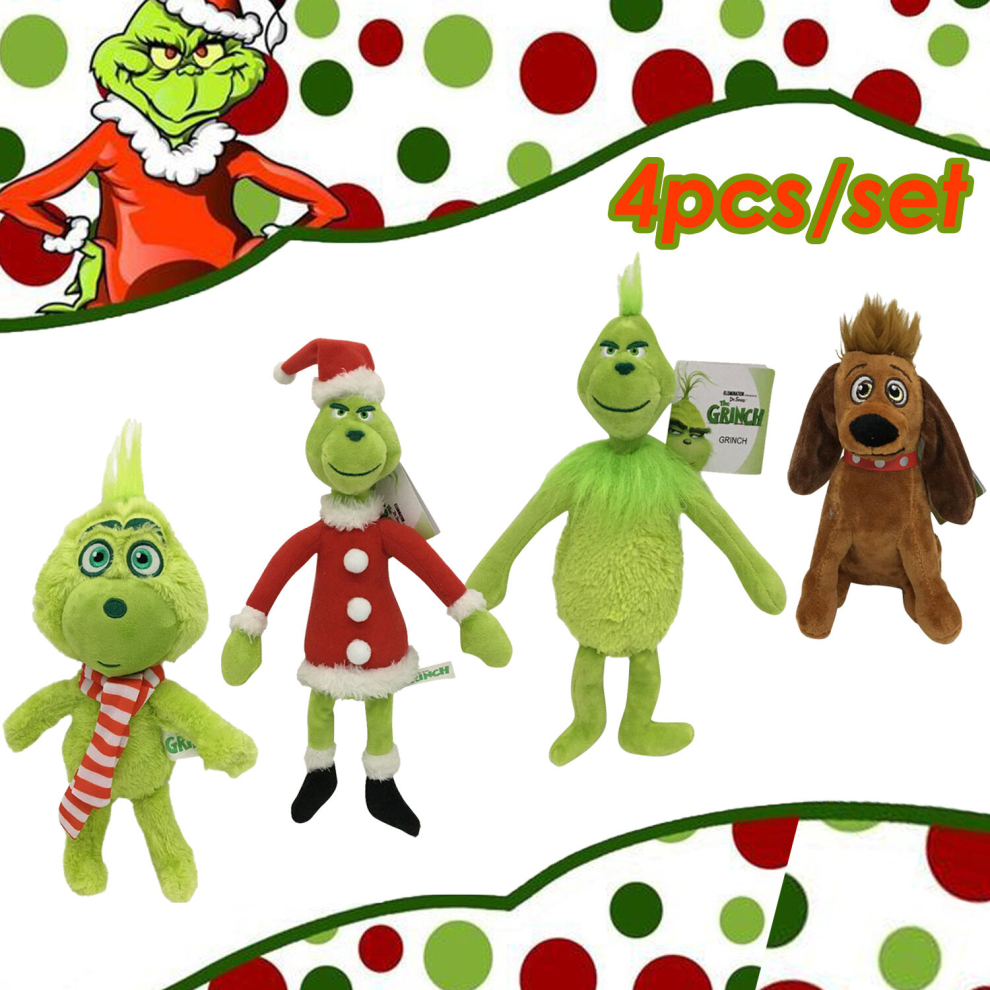 4 Christmas Grinch Doll Stuffed Plush Toy