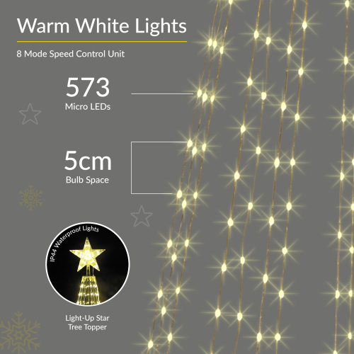 The Christmas Workshop 70619 6FT Outdoor Cone Tree | 573 Micro LED Lights 2