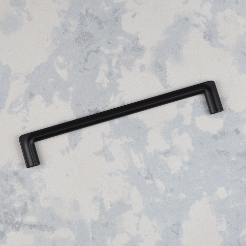 Matt Black Cupboard Handle Ribbed Slim Door Drawer Pull 160mm Centres 1