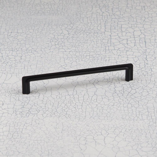 Matt Black Cupboard Handle Ribbed Slim Door Drawer Pull 160mm Centres 2