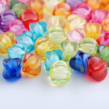 Kids DIY Beads Acrylic Faceted Square Four Corners Beads 8 10 12 14 16 18mm For Jewelry Making BR10009