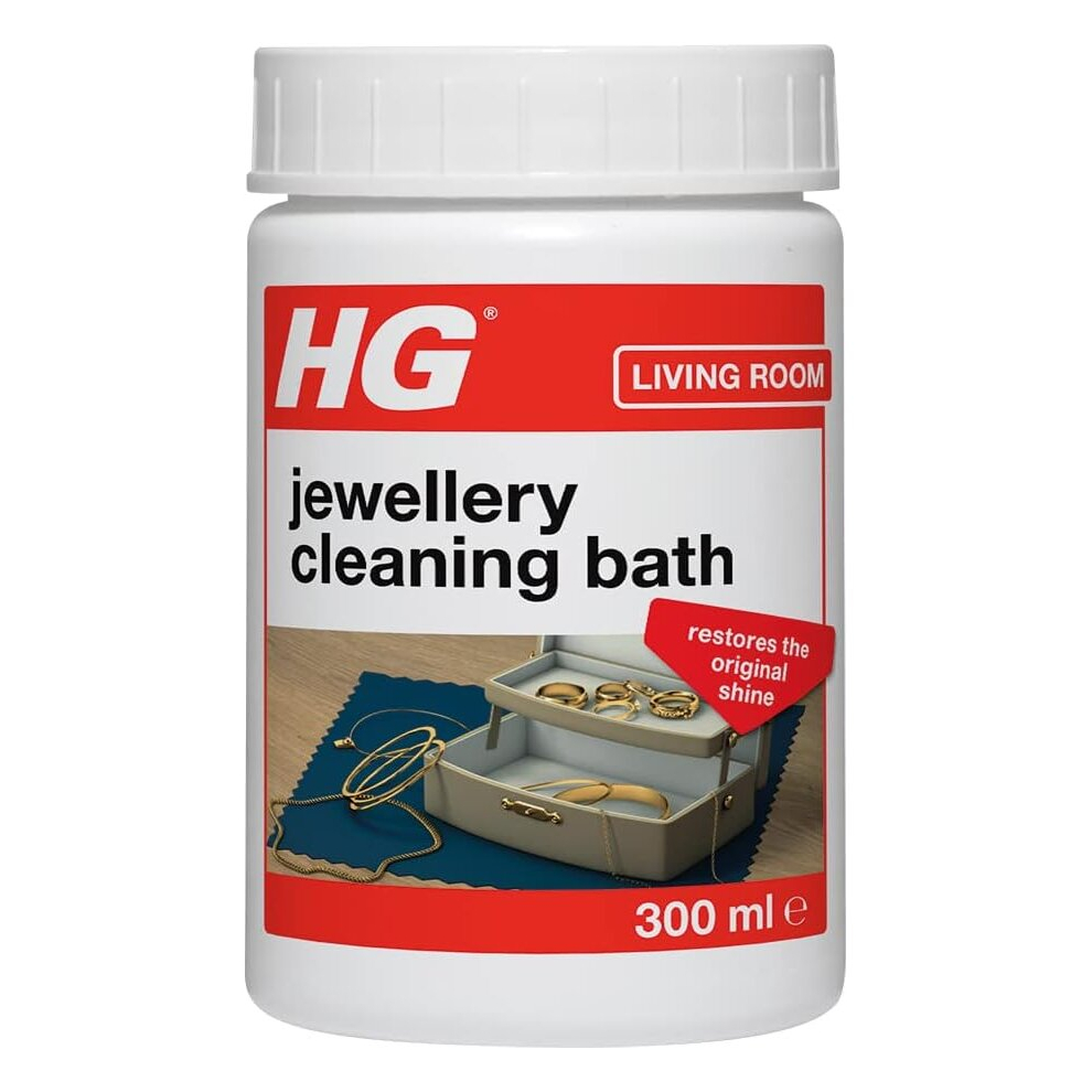 HG Jewellery Cleaning Bath, For Gold & Silver Fine Dress Jewellery, Gentle Easy To Use Cleaner Kit Restores Shine & Sparkle - 300ml (437030106)