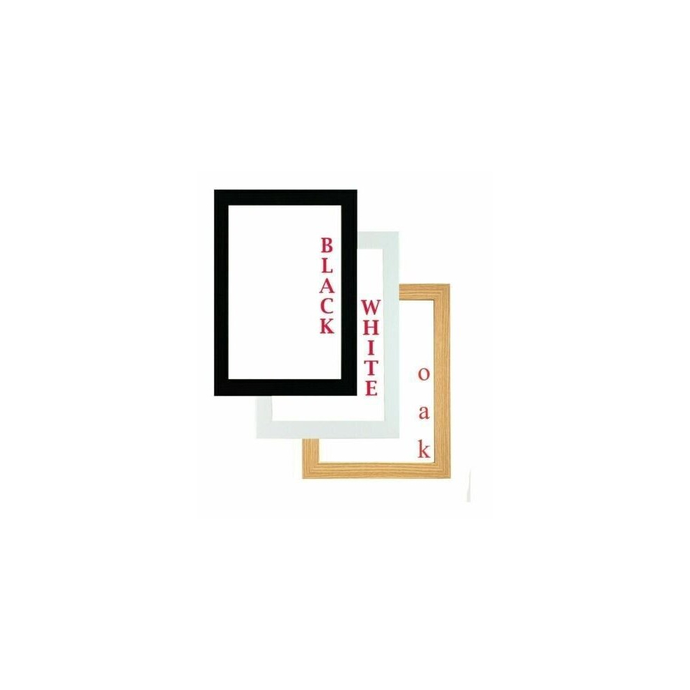 (8x10 inch, Black ) A1 A2 A3 A4 A5 Picture Frame Photo Frame Poster Frames Black, White, And Oak Wood