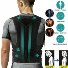 (XXL) NEOPRENE POSTURE CORRECTOR BAD BACK LUMBAR SHOULDER SUPPORT BELT BRACE NEW UK