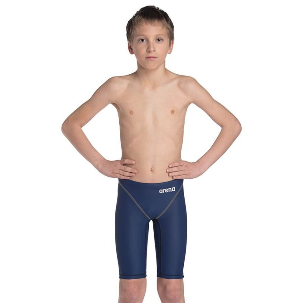 Arena (28) Boys Swimming Powerskin Jammers Stretch Fit Racing Swimwear Shorts - Navy Blue
