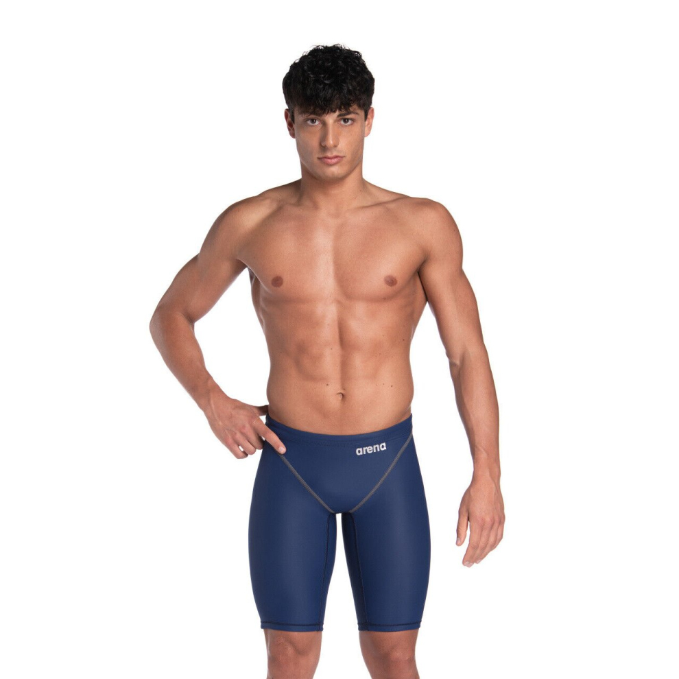 (28) Mens Powerskin Next Jammers Plain Quick Dry Stretch Fit Swimming Shorts - Navy