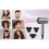 Quick Drying Ionic Hairdryer with 3 Diffuser, Professional Hair Dryer 2 Speed 3 Heat Setting 8