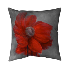26 x 26 in. Red Flower in the Wind-Double Sided Print Indoor Pillow