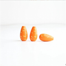 10Pcs carrot Colors Red Valentine Wooden Beads DIY party decoration Childrens ToysBracelet Accessories