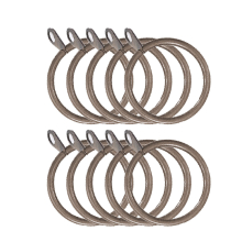 (Rings (10 Piece), 19mm Antique Brass Rings) 19 mm Extendable Metal Curtain Poles Antiqe Brass,Copper, Silver & Black Color