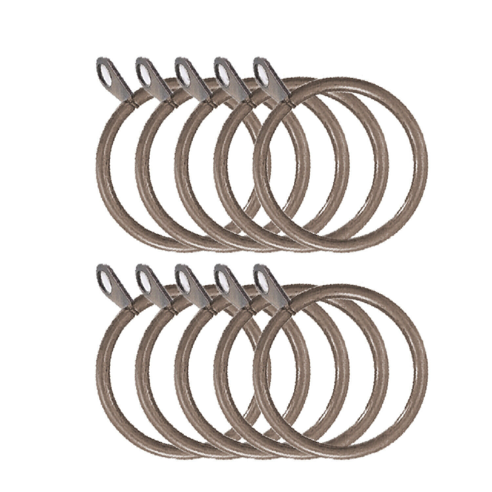 (Rings (10 Piece), 19mm Antique Brass Rings) 19 mm Extendable Metal Curtain Poles Antiqe Brass,Copper, Silver & Black Color-image-OPC-PCTHPKM-NEW