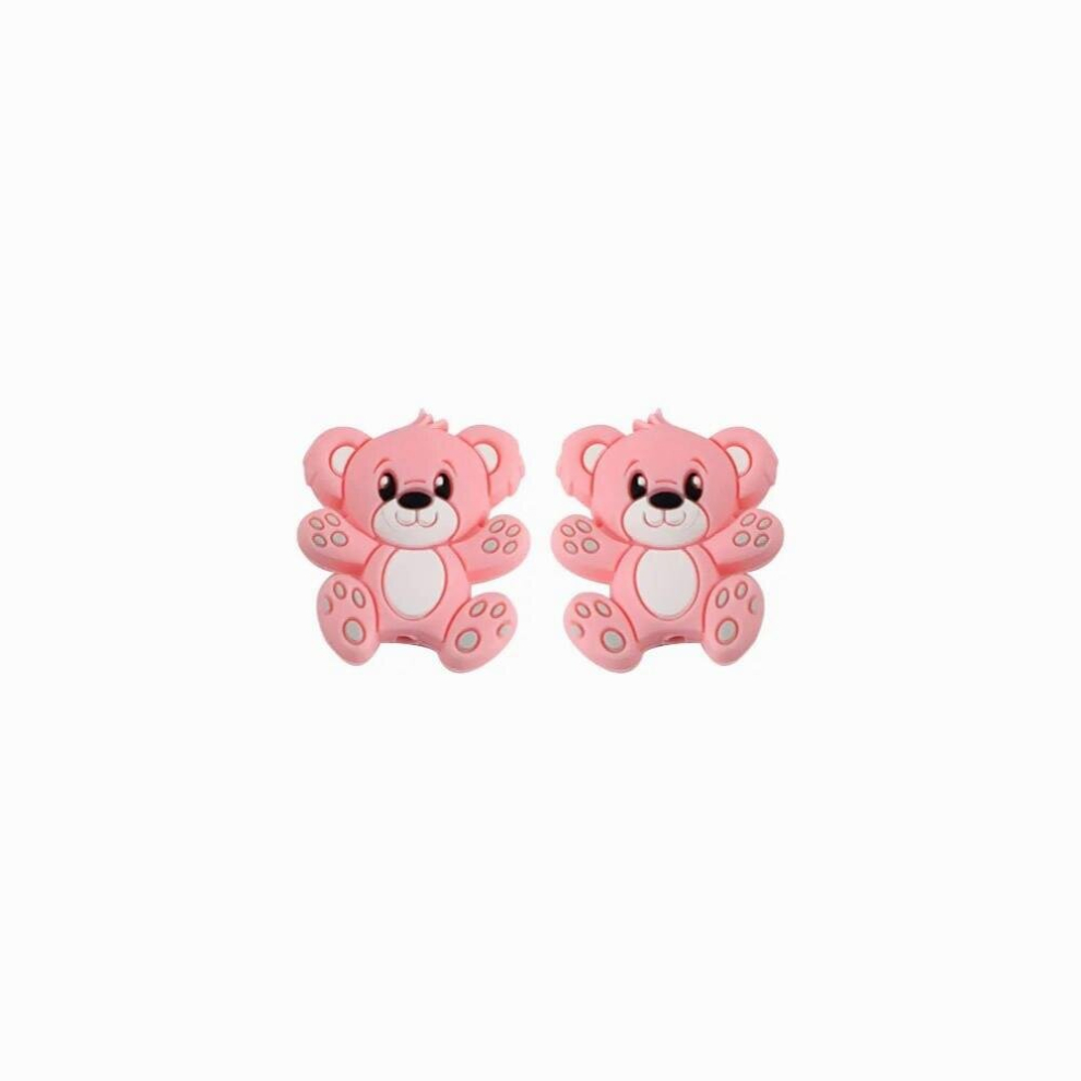 10-Pack Mini Baby Silicone Beads Cartoon Animal DIY Pacifier Chain Baby Silicone Teeth Gum Rodent Molar Toy BPA