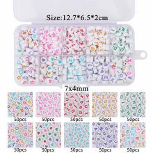 500pcs Letter Acrylic Beads Jewelry Making Kits Round Flat Alphabet Spacer Beads for Kids Girl Bracelet Necklace Diy Kits Sets