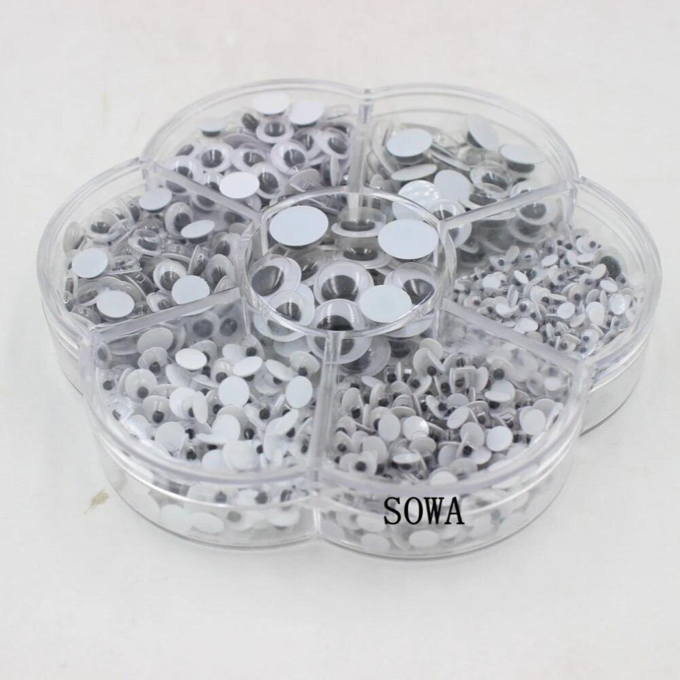 800pcs/Box Mixed 4mm/5mm/6mm/7mm/8mm/9mm/10mm Self-adhesive Movable Toy Eye googly Eyes Plastic Eye For DIy Toy Playing-image-OPC-PCTHQ62-NEW