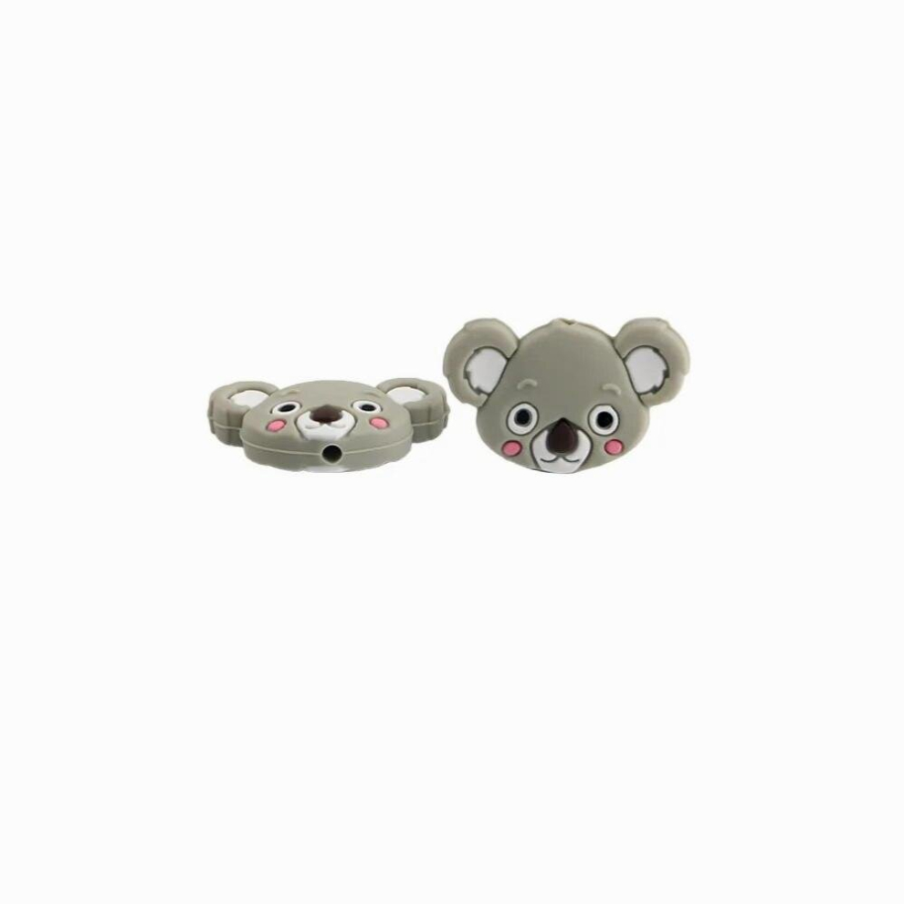Kovict 10pcs Silicone Beads Mini Koala bead Baby Silicone Teether Food Rodents DIY Baby Teething Toys