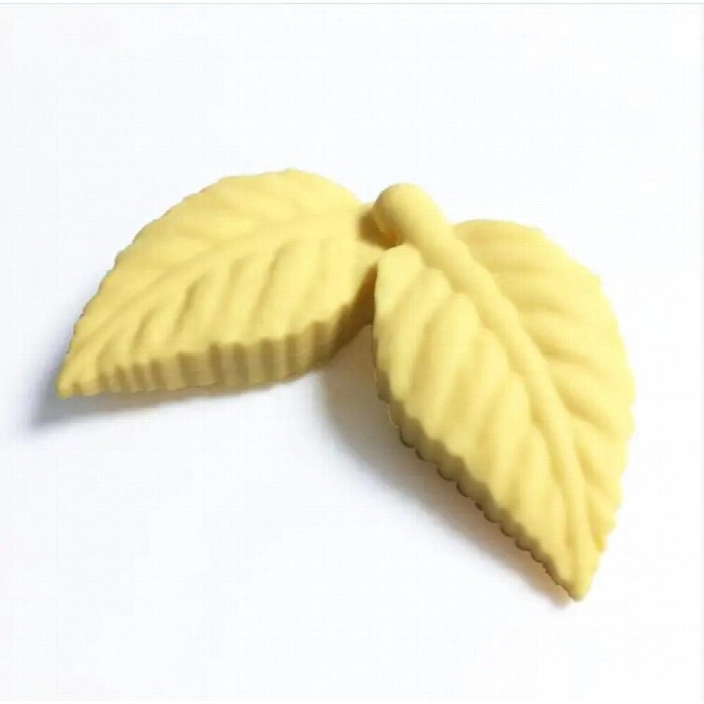 10PCS Silicone Leaf Teether Beads Nursing Silicone Baby Pendant Beads BPA Teething Toys Leaf Shape Beads Pendant