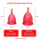 (Blue) Ruby Cup Menstrual Cup (Medium) 4 Colours - Including 1x Donation 11