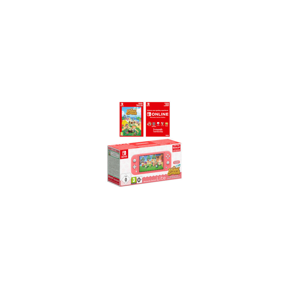 NINTENDO SWITH LITE CORAL + ANIMAL CROSSING NEW HORIZONS SPECIAL EDITION CONSOLE
