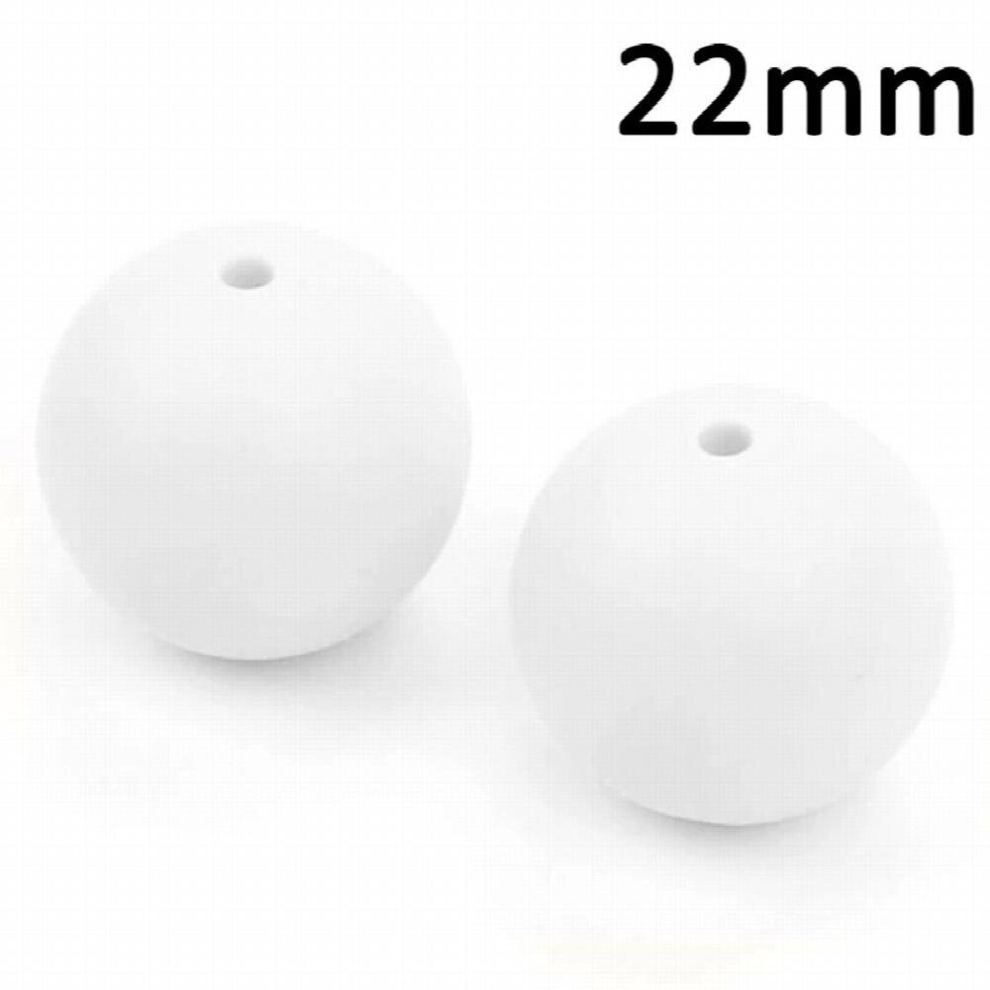 50Pcs/Lot 22Mm Round Loose Round Silicone Teething Beads For Silicone Teething Necklace Silicone Beads Baby Teether Bpa Multicoloured