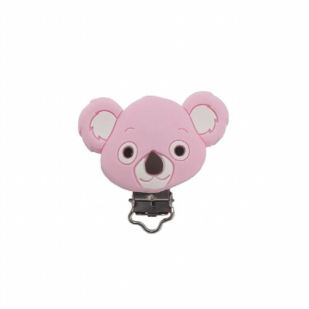 Chenkai 10Pcs Koala Silicone Pacifier Clip Animals Holder Teethers For Diy Baby Nursing Soother Clips Chains Accessories Multicoloured