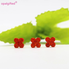MOQ=3PC 10mm op31 Orange Synthetic Opal Flower Shape Opal Gem Stone with for necklace for