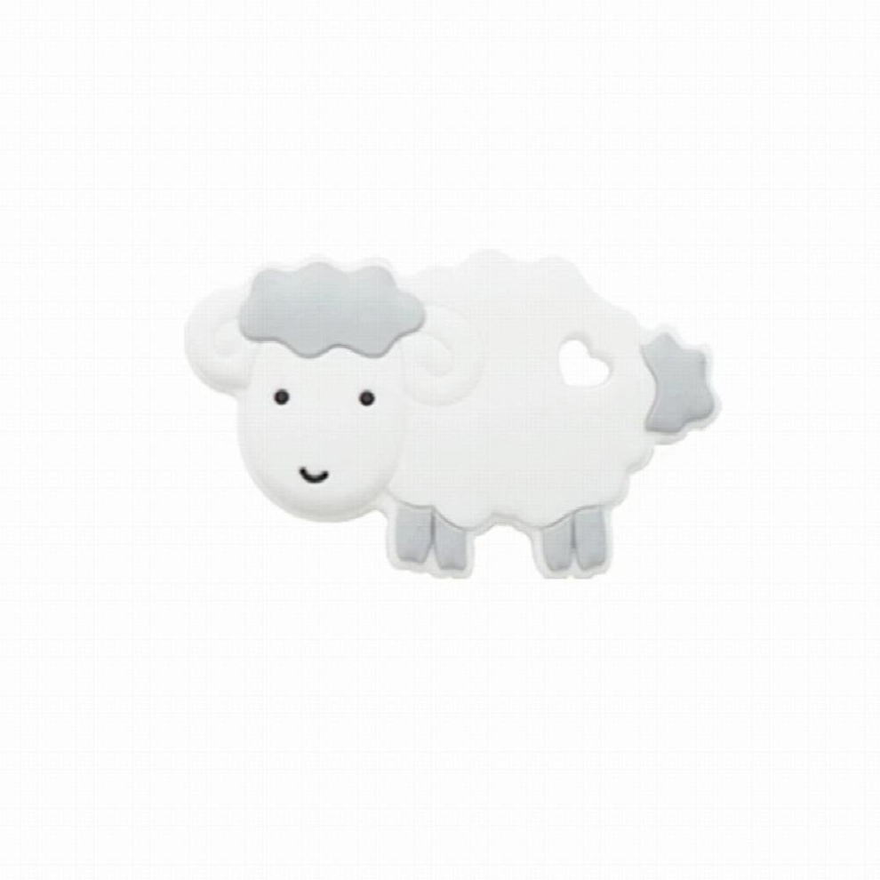 Chenkai 10PCS Silicone Sheep Teether Baby Animal Teether For DIY Baby Nursing Chewing Teether Chain Pendant Necklace Toy