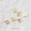 Colour protected copper plated micro-set zircon square diamond full diamond Mini pendant DIY accessory 3