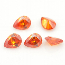 50pcs 2x3-18x25mm Orange Loose Pear Cut Cubic Zirconia CZ Stone High Artificial gem Gemstone