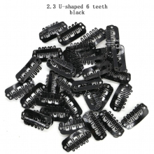 20Pcs/Lot Clip In Hair Extension Wig Clips For Human Hair Bangs Snap Hair Clips For Extensions Metal Comb For Closure