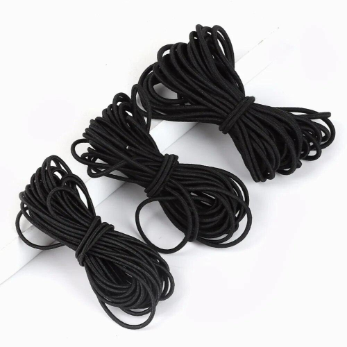 Solid 2M 1-5mm Nylon cord Outside and Rubber cord Inside Elastic Cords roll string thread For Jewelry Making accessories 2