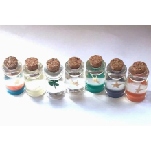 12 pcs Drifting bottle Style Real Four Leaf Clover Star Specimen