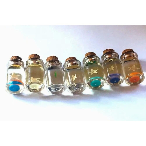 12 pcs Drifting bottle Style Real Four Leaf Clover Star Specimen 1
