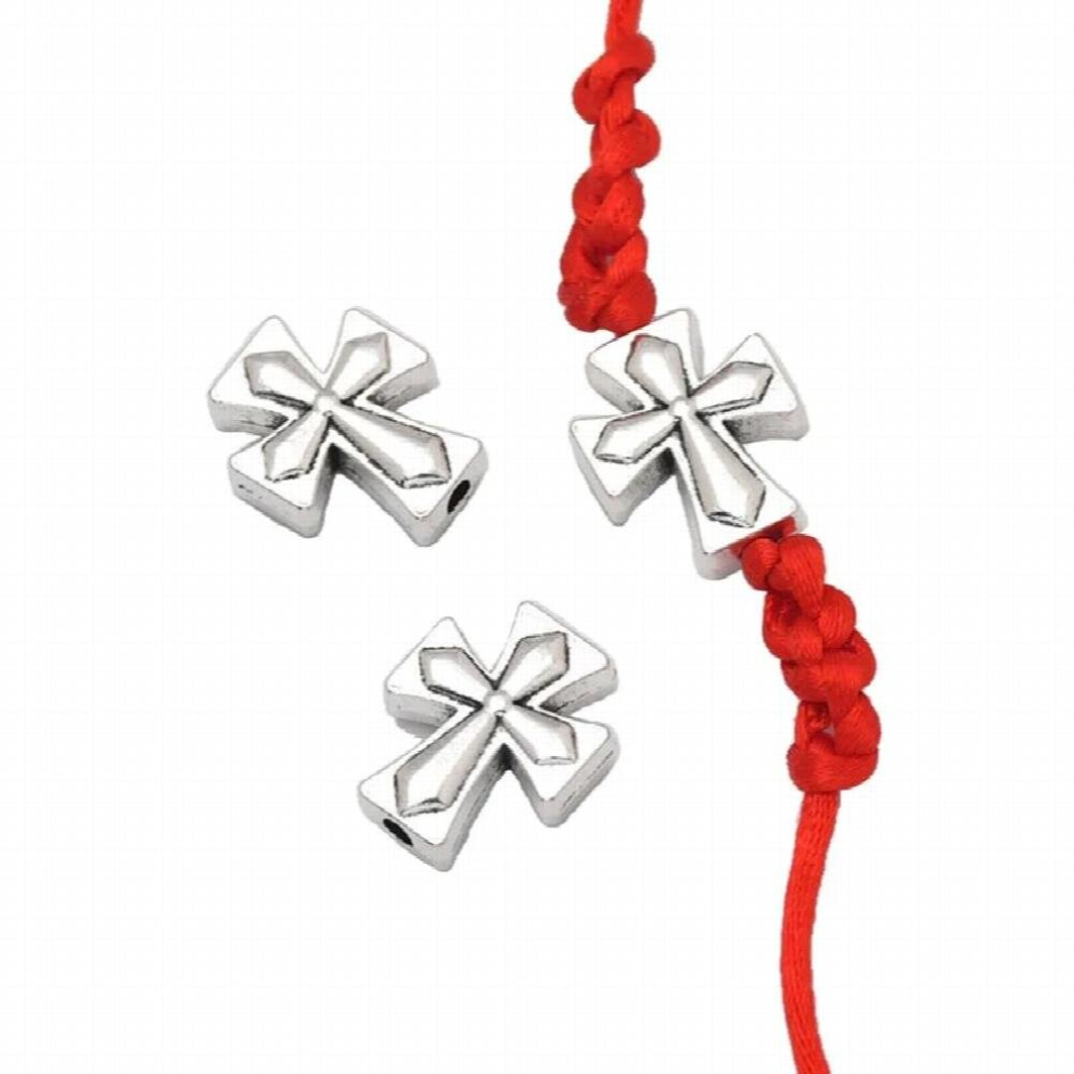 10Pcs Cross Beads Spacer Charm Beads DIY Findings Metal Beads for Bracelet Necklace Jewelry Making-image-OPC-PCTJ6DJ-NEW