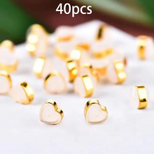 20/40pcs Heart Soft Silicone Ear Stoppers Copper Ring Ear Plugs For Jewelry Making DIY Earring Accessories