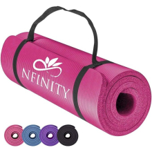 (PINK) NBR Yoga Mat Exercise Fitness foam Extra Thick