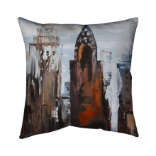 20 x 20 in. Grey Day in the City-Double Sided Print Indoor Pillow