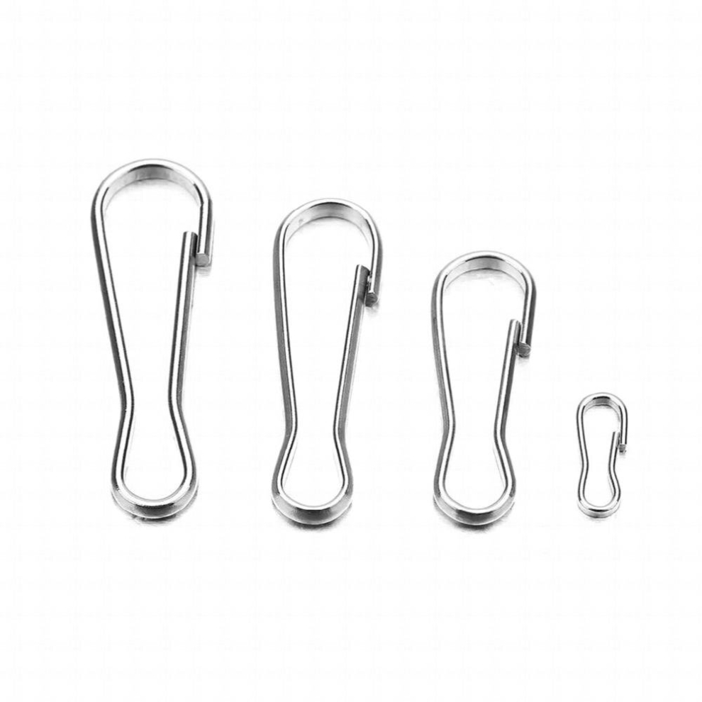 30Pc Metal Snap Lanyard Clip Hook Carabiner Camping Clasps Purse Keyring Buckles 885673767951