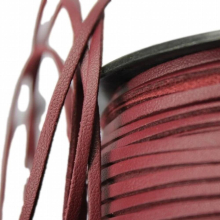 Aaazee 10 Yards 3mm Patent Maroon Coated Faux Suede Leather CS3M162