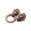 Aaazee Wolf Clasp, Two Wolves Heads Biting A Ring, Antique Red Copper, 9mm Hole 2