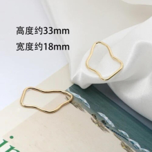 Irregular shaped hollow twist twist ring Oval Pendant DIY jewelry earring stud accessories materials