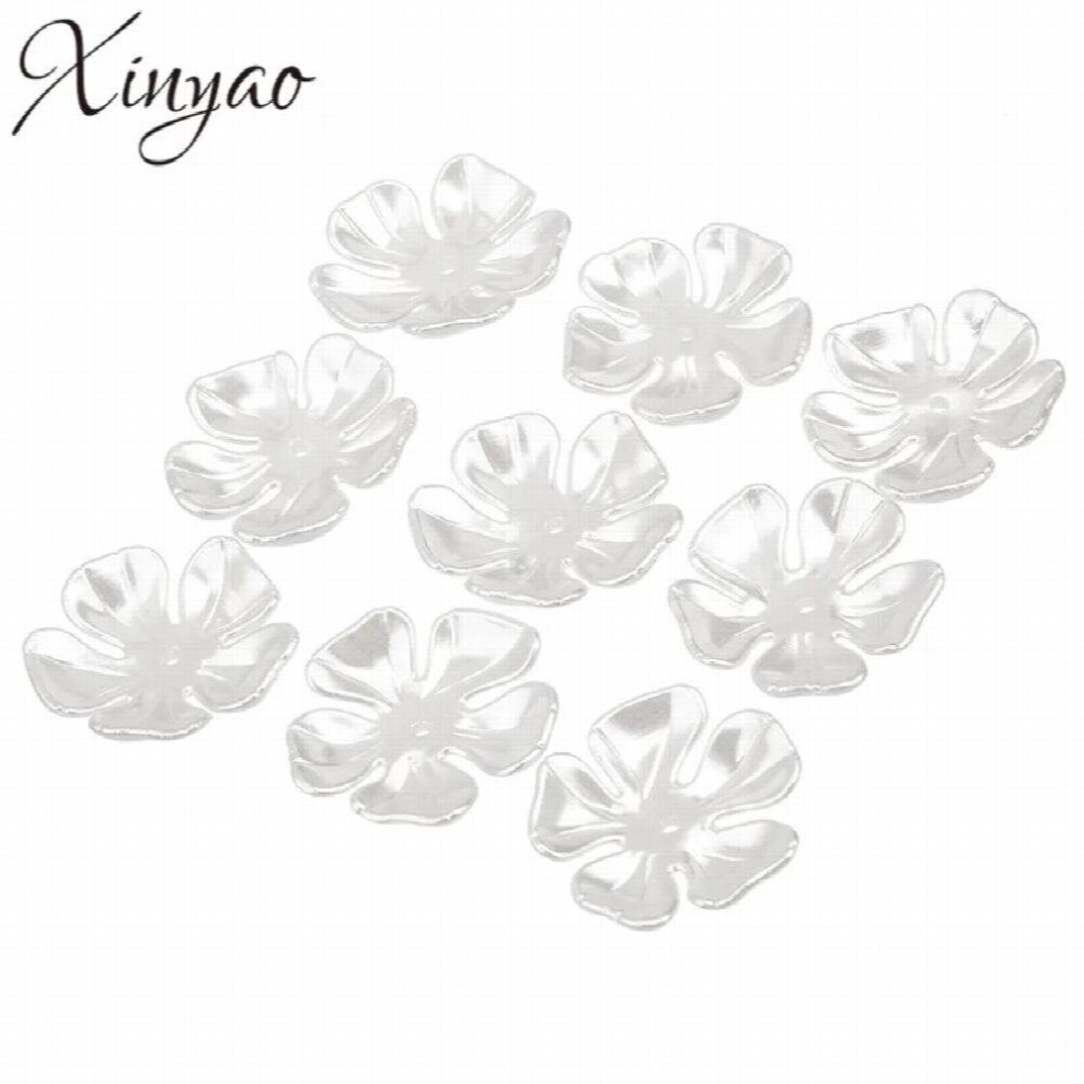 20pcs/lot 35mm Pearls Flat Back Pearls Beads Flower Style Great For Home Decoration Scrap Booking Diy Charms F1564-image-OPC-PCTJCJB-NEW