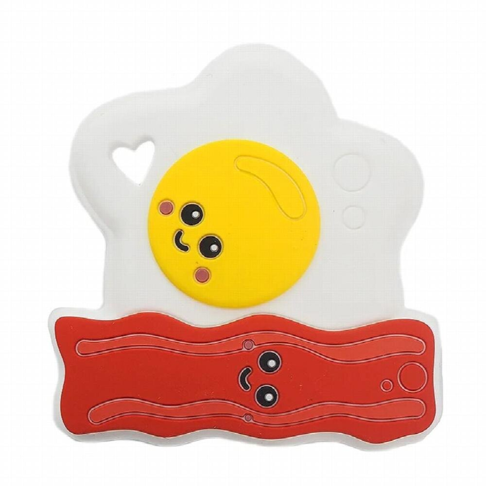 Chenkai 5Pcs Bpa Silicone Poached Egg Shaped Teethers Food For Baby Dummy Chewable Nursing Pacifier Chain Accessories Multicoloured