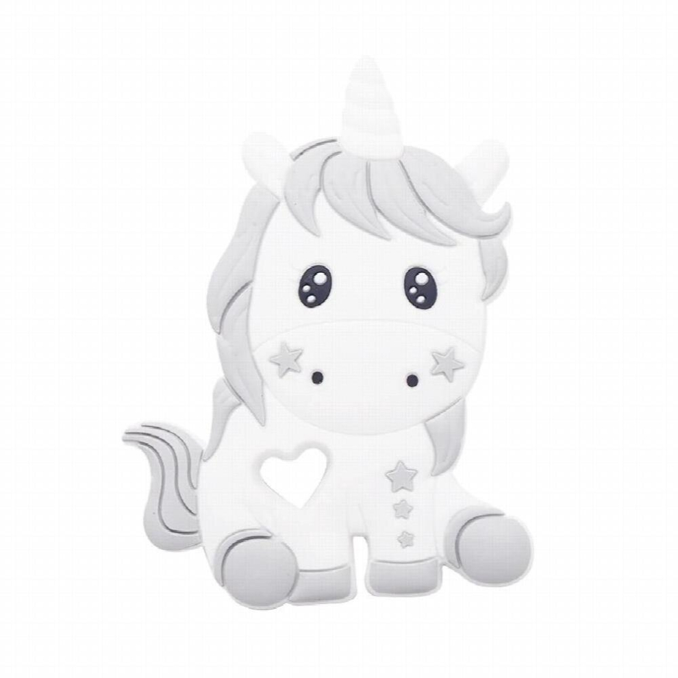 Chenkai 5PCS Silicone Unicorn Teether Baby Animal Teether For DIY Baby Nursing Chewing Teether Chain Pendant Necklace Toy