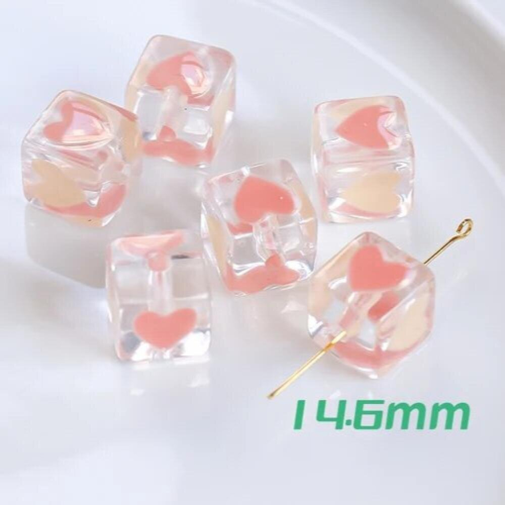 Square Drop Star Love Mobile Phone Chain Acrylic Beaded Loose Beads Diy Material Hair Rope Hair Accessories Accessories Multicoloured 885673795862