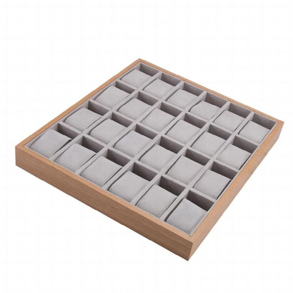 24 Grids Pillow Style Watch Tray Jewelry Bracelet Display Container Case Organizer Home Decoration Counter Table