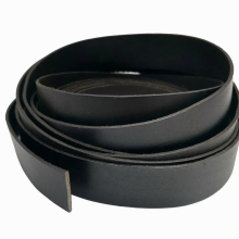Aaazee 1 Yard 30mmx2mm Dark Coffee Flat Real Leather Strip 30mm Wide Cow Hide