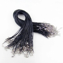1.5MM Wax rope lobster clasp necklace lanyard good Jewelry pendant cords 50pcs/lot