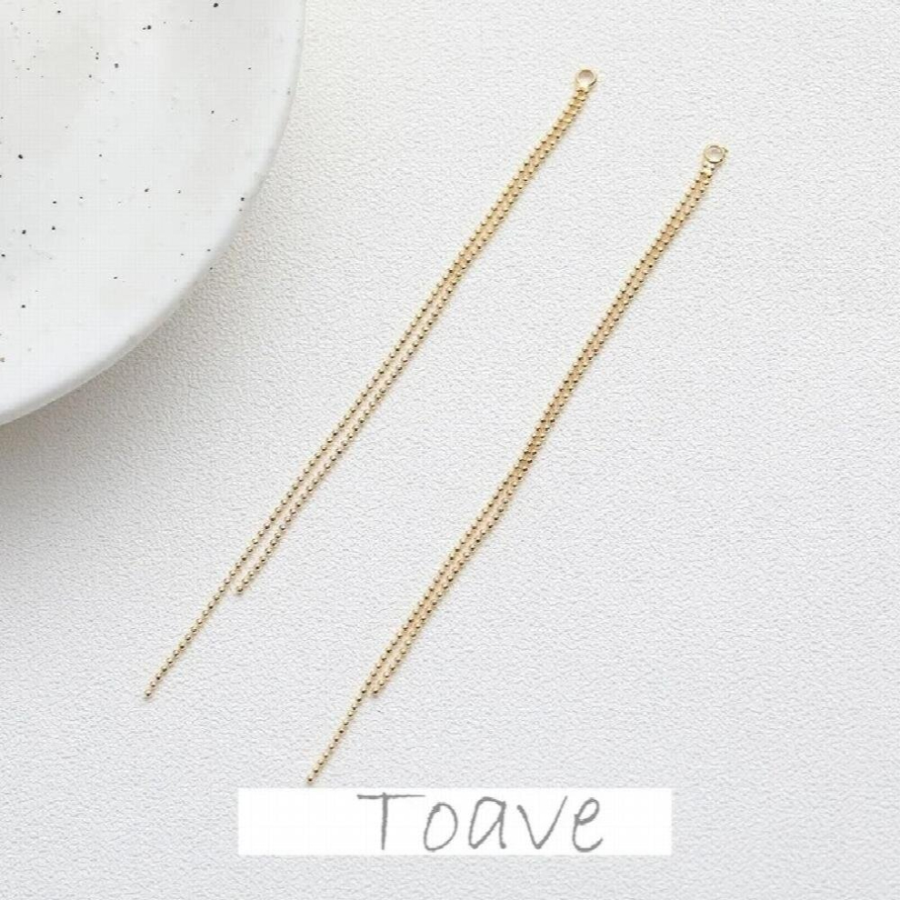 Gold-covered double round bead chain tassel chain pendant diy earrings hand-made material accessories-image-OPC-PCTJH6H-NEW