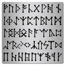 Metal Runes Stencil Ancient Alphabet Elder Futhark Plantillas Template Gothic Font Lettering Stencils for Paint Engraving Craft