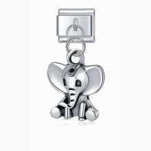 Daisy Dog Cow Elephant Peacock Italian Links Charm Fit 9mm Bracelet Stainless Steel Jewelry Making DJ281